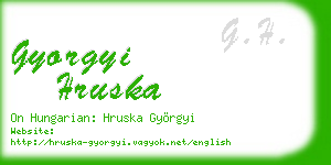 gyorgyi hruska business card